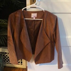 Bongo Tan faux suede dress jacket